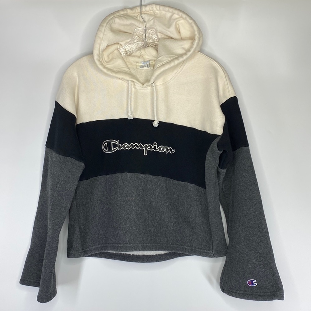 Champion Reverse Weave Colorblock Pullover Hooded Sweatshirt Medium